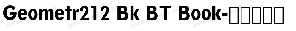 Geometr212 Bk BT Book字体转换